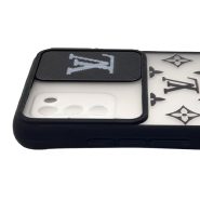 قاب A02s سامسونگ مدل پشت مات طرح لویز ویتون محافظ لنز دار کشویی